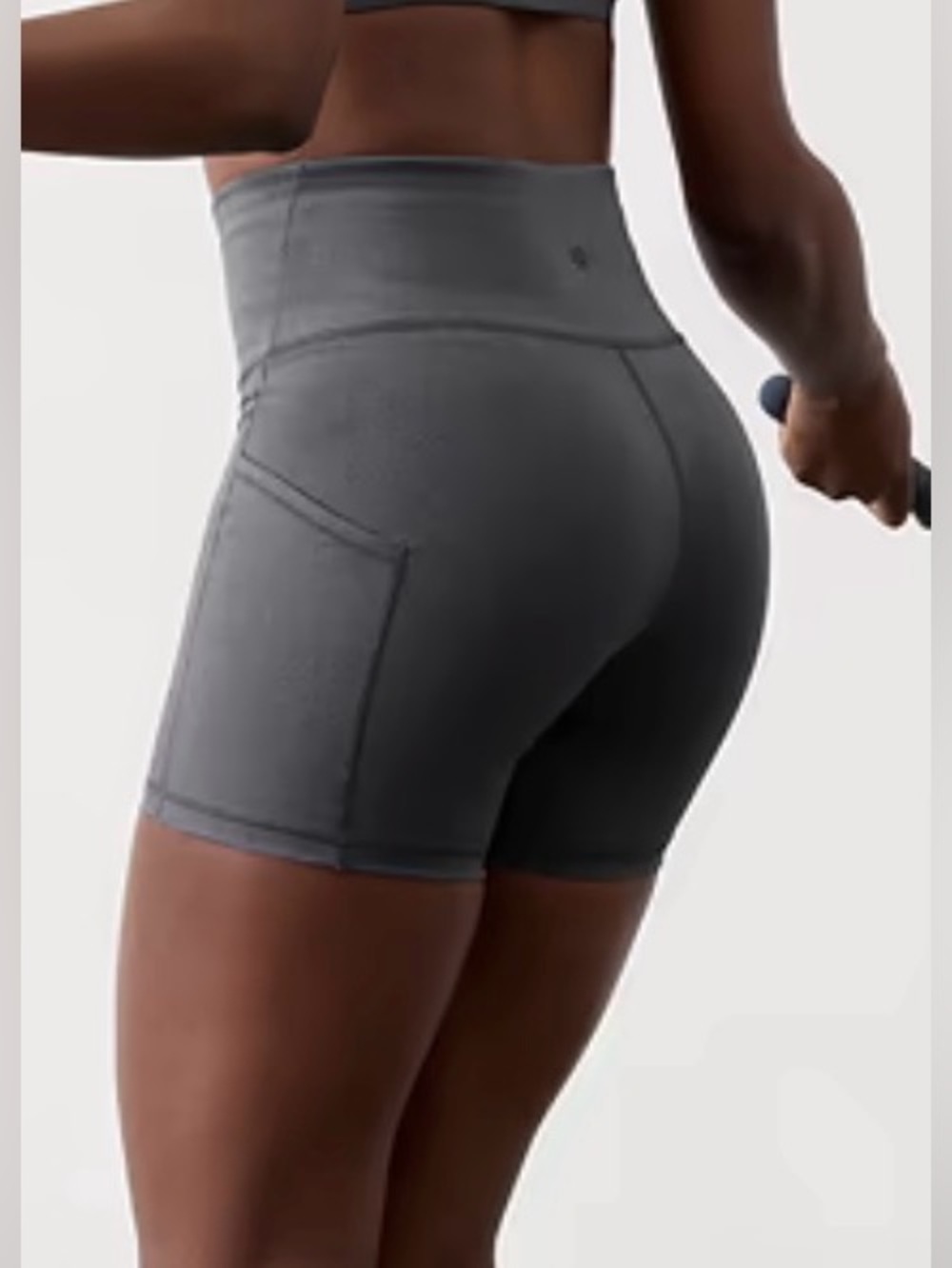 Athleta Interval Stash 5" Bike Short with side Pockets